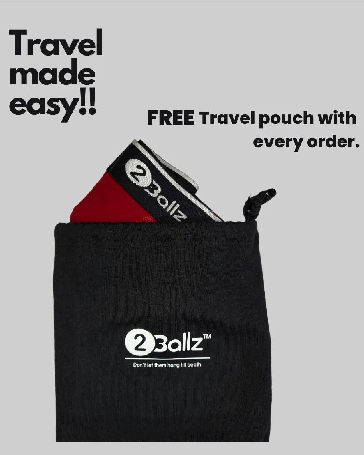 2Ballz Brief with Built-in Pouch (Pack of 1) - 2Ballz Clothing